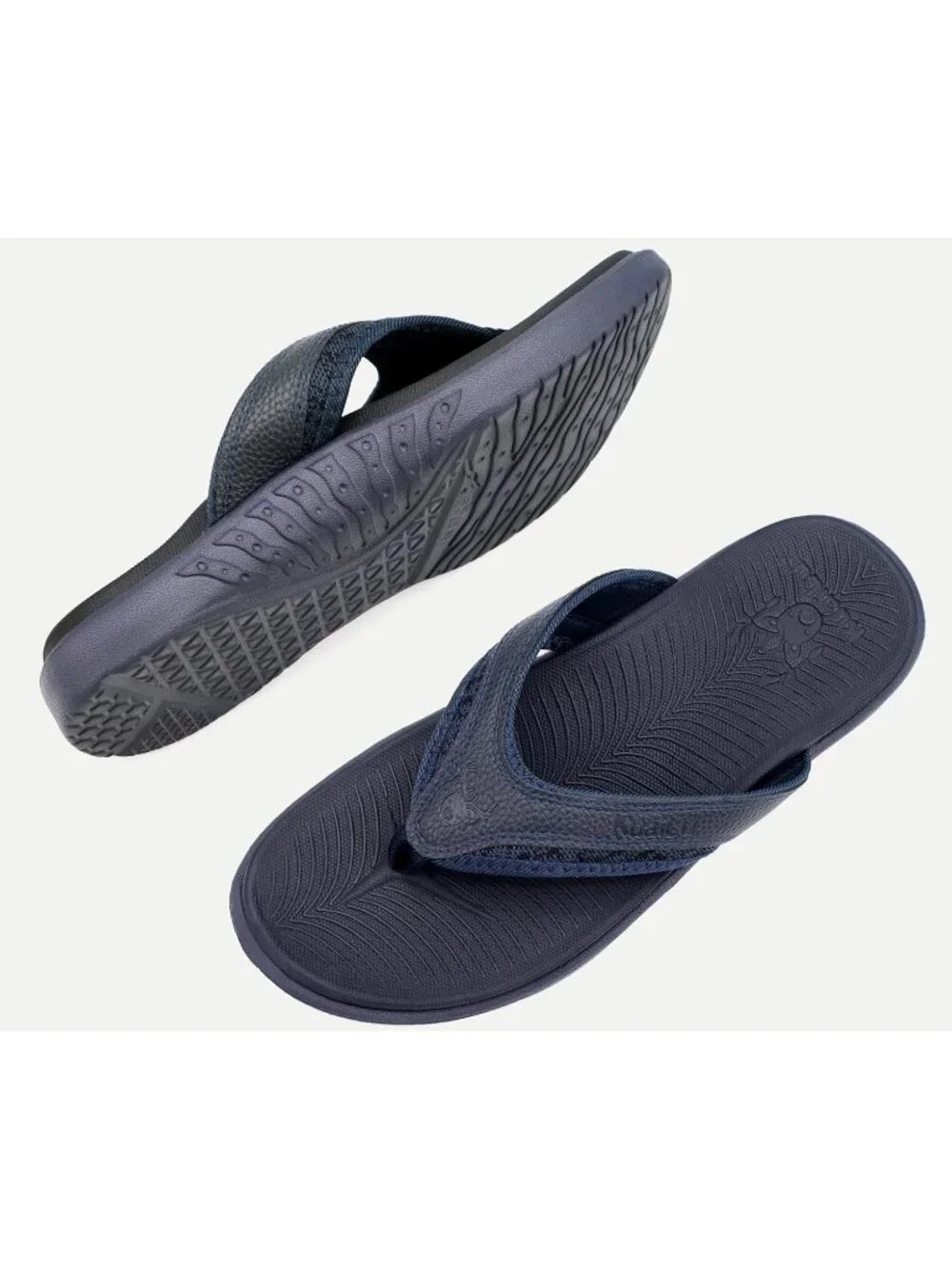 Men's Black Blue Sport Flip Flops Comfort Orthotic Thong Sandals Arch Support